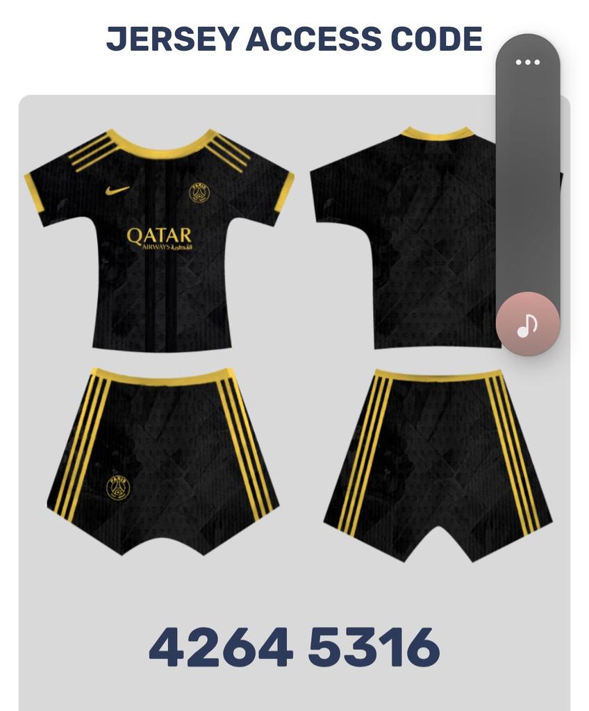 Dark Golden PSG Kit VRFS football kit