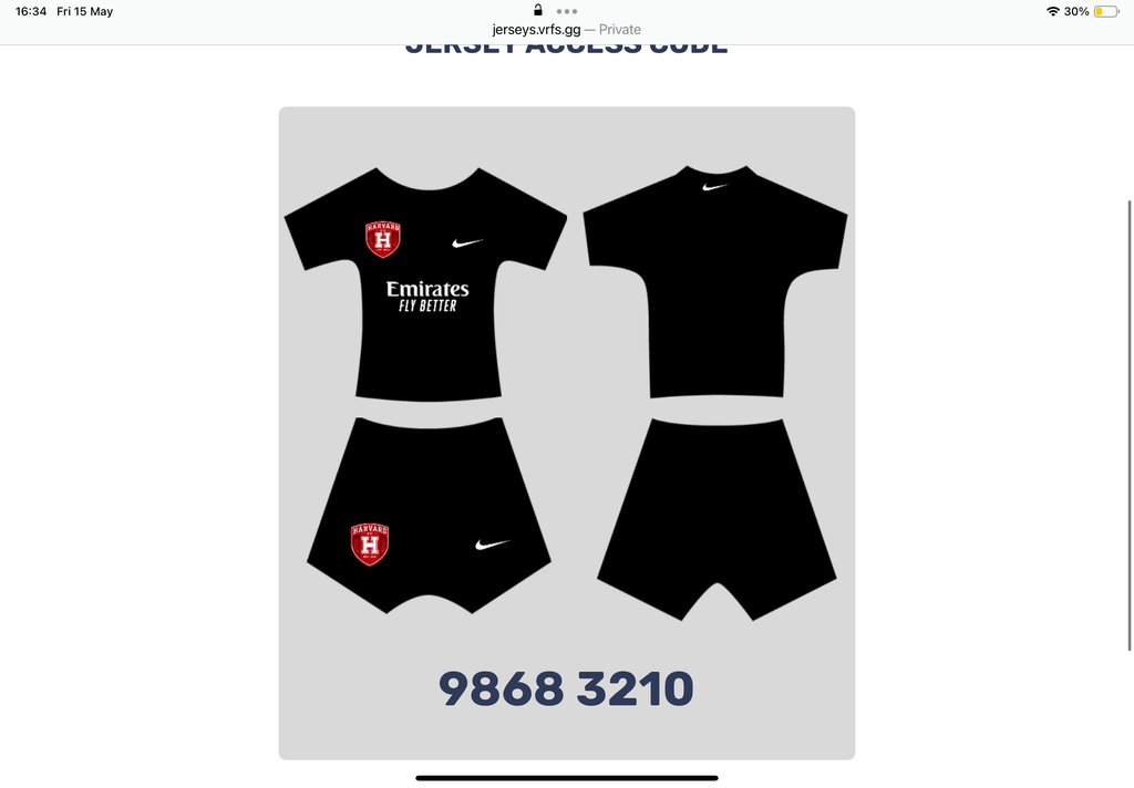 Harvard Fc training kit Kit
